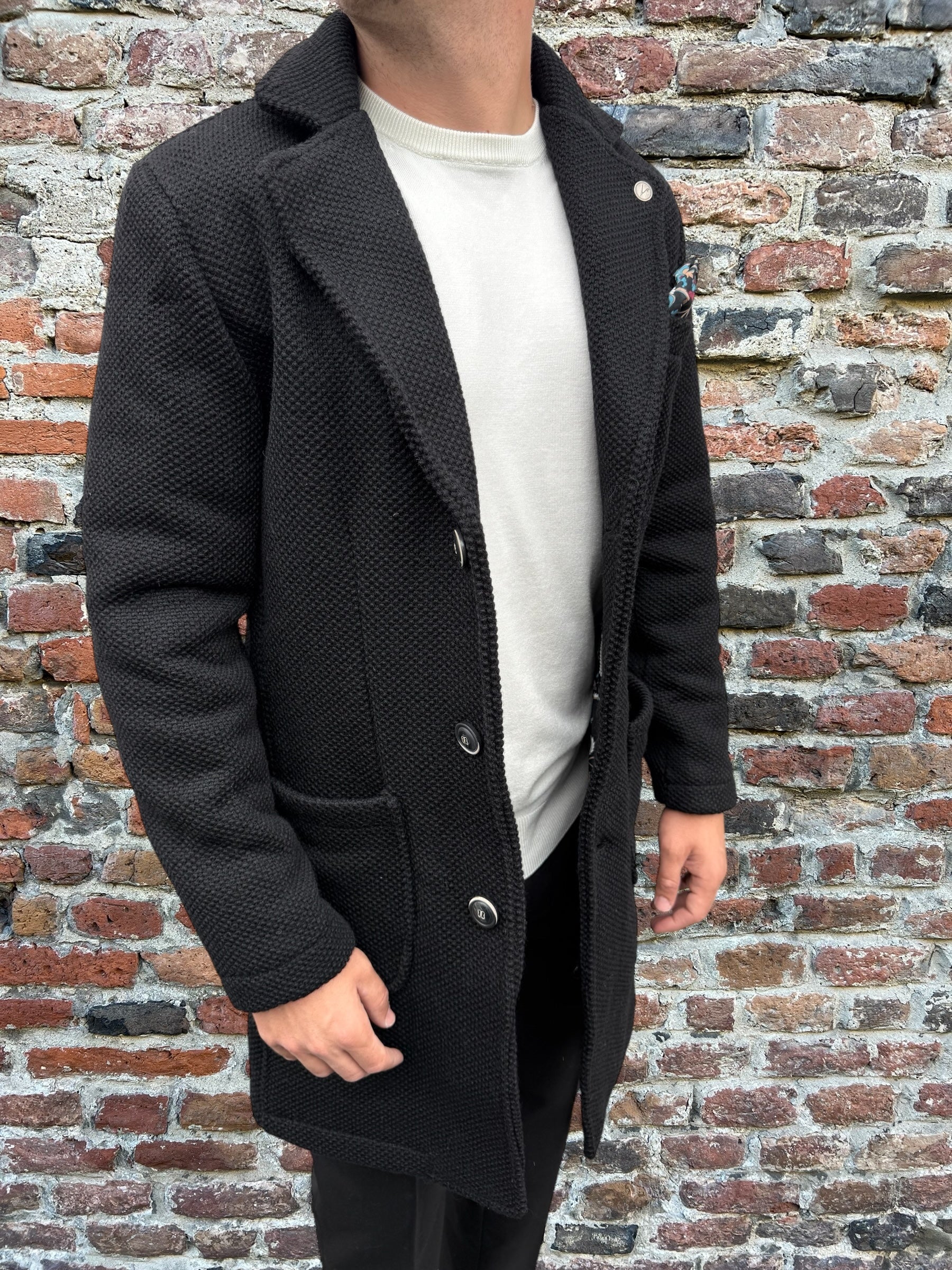 Cappotto V2 Punto di Riso Nero (12245096104276)