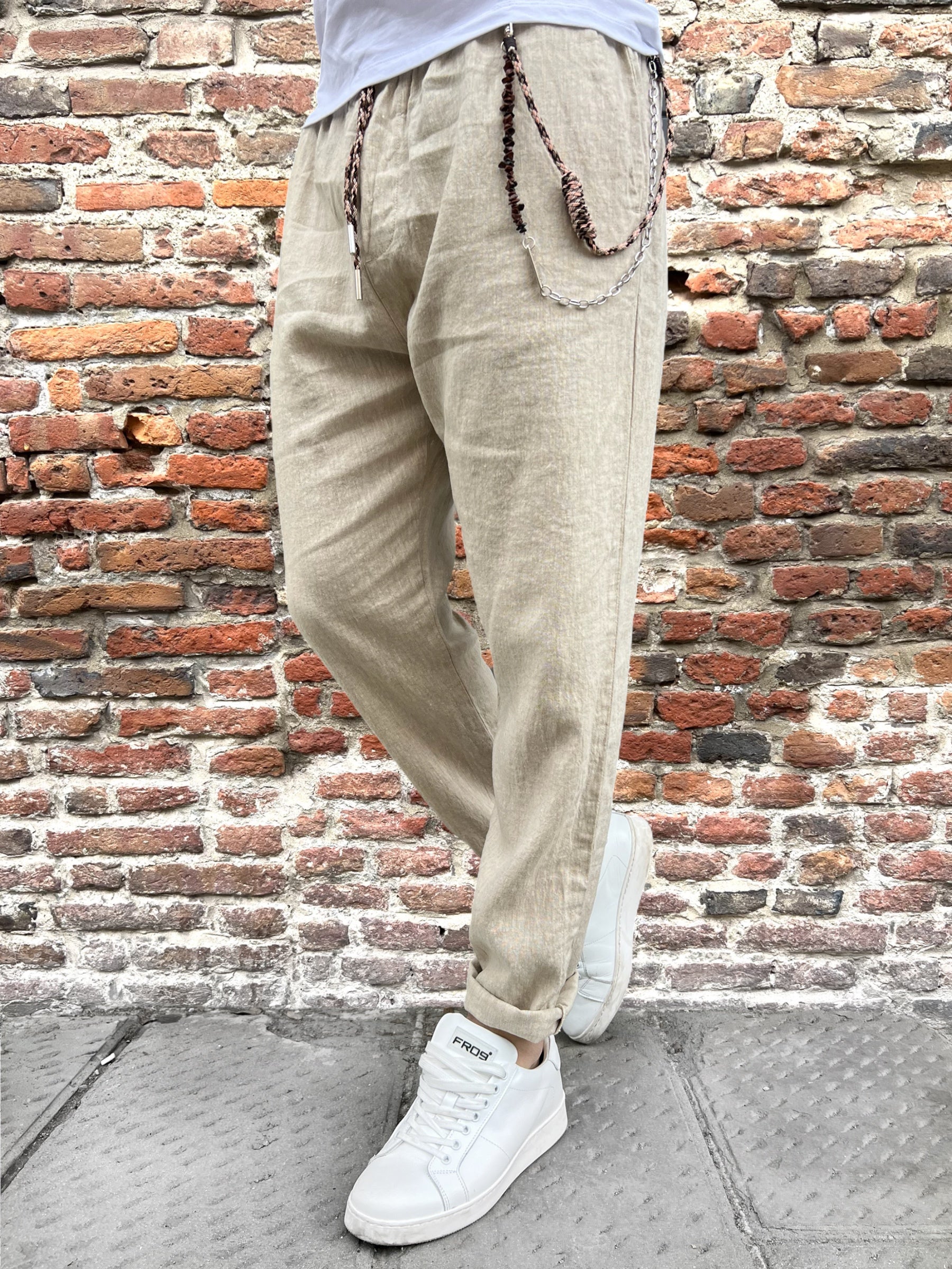 Pantalaccio Gianni Lupo Lino Beige 3270 (9157322539348) (11935575834964)