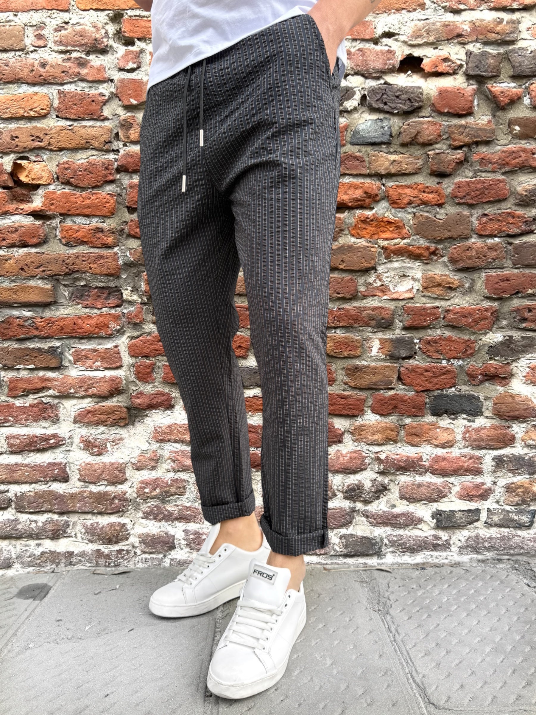 Pantalaccio Gianni Lupo Nero Righe 348 (11988336312660)