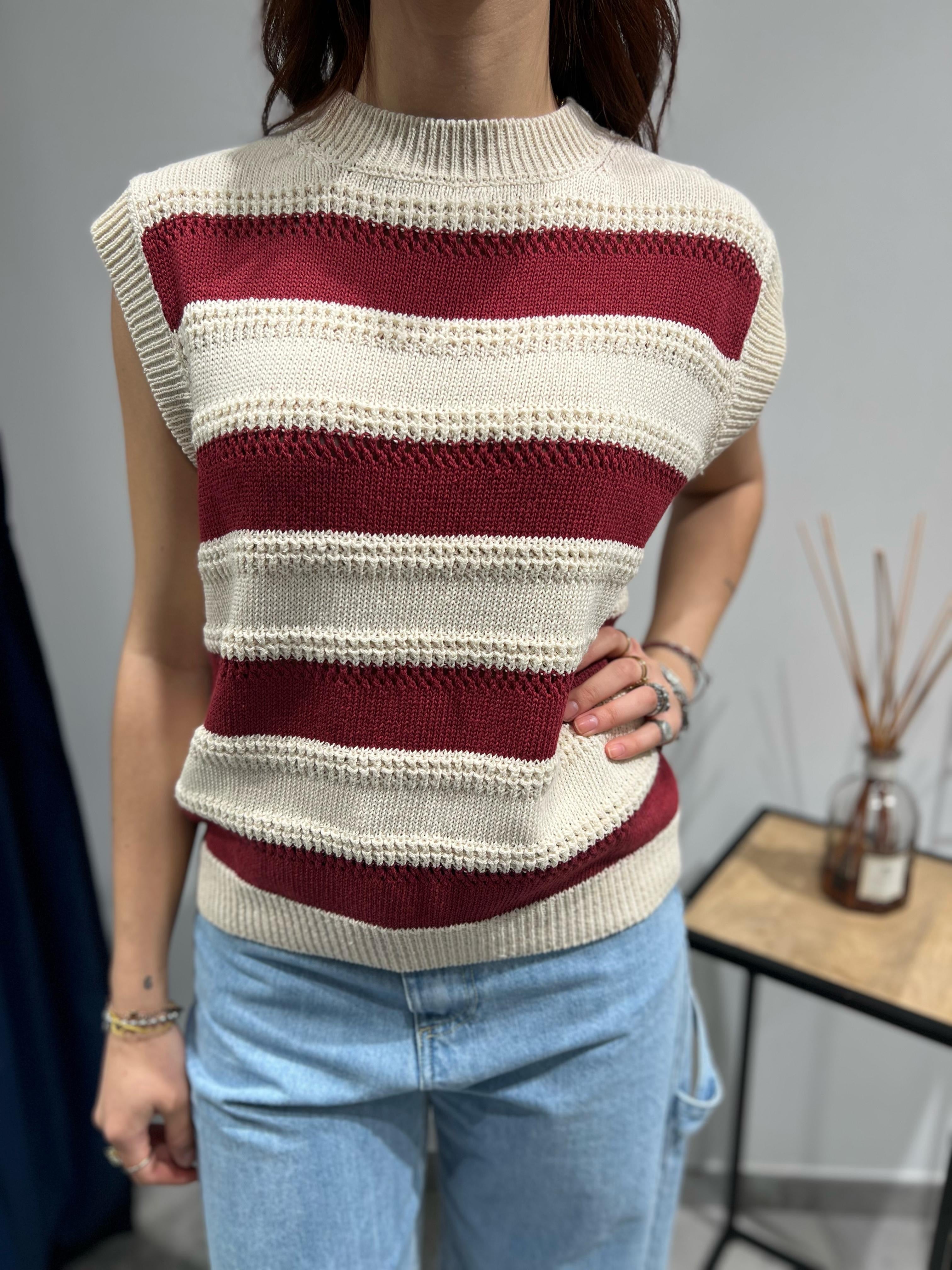Gilet Lokita Righe Bordeaux (11923105644884)