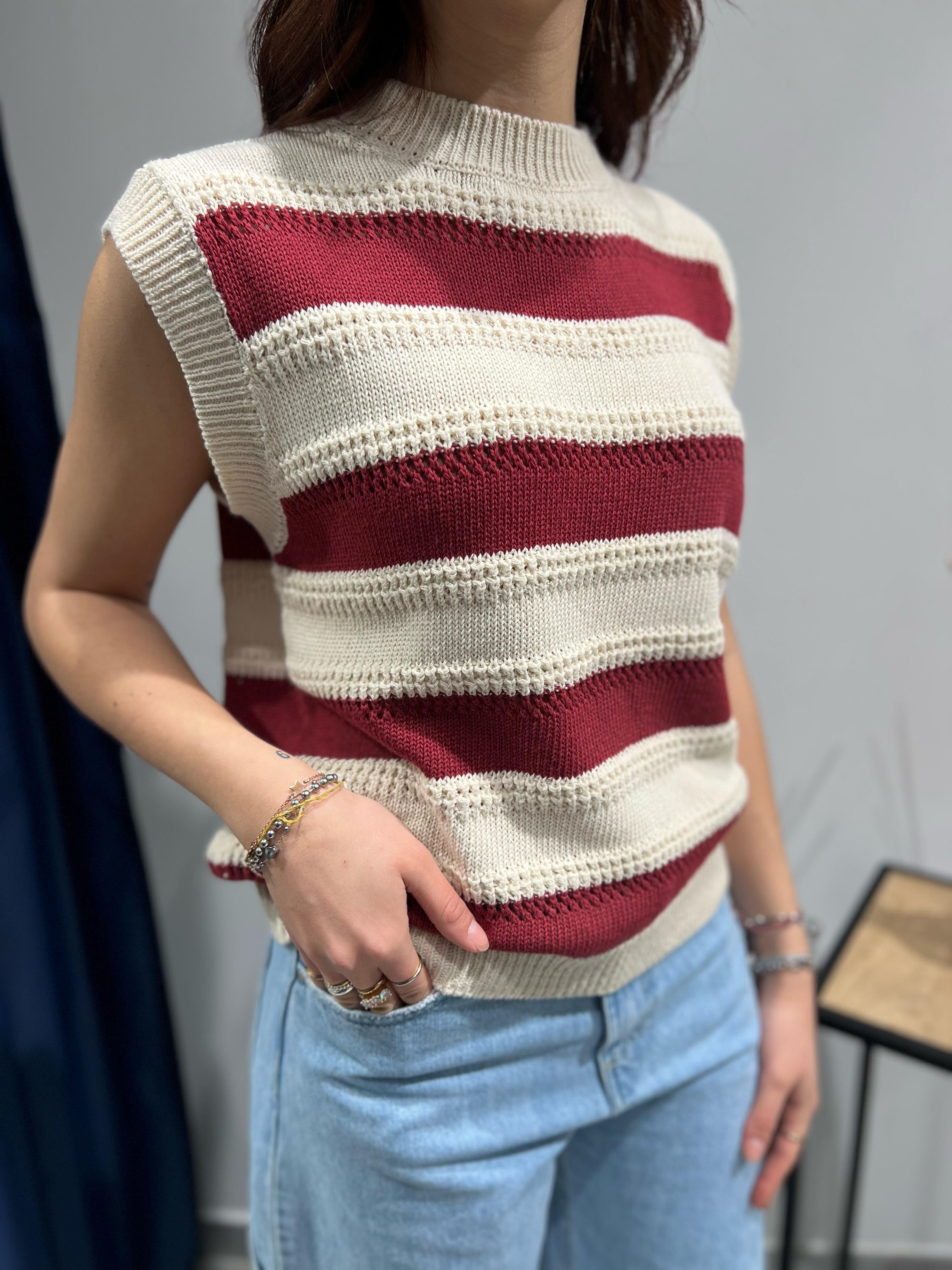 Gilet Lokita Righe Bordeaux (11923105644884)