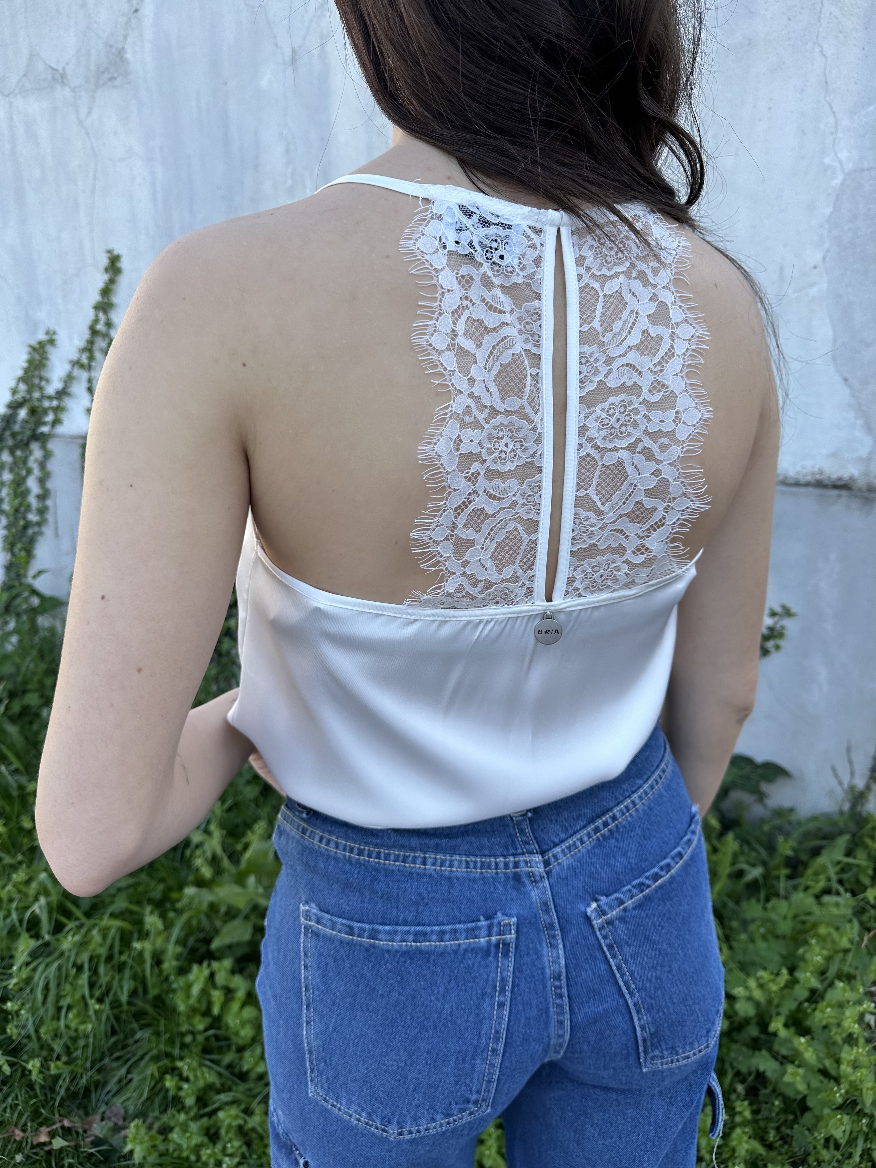 Top Berna Lingerie Panna (8354693087572)