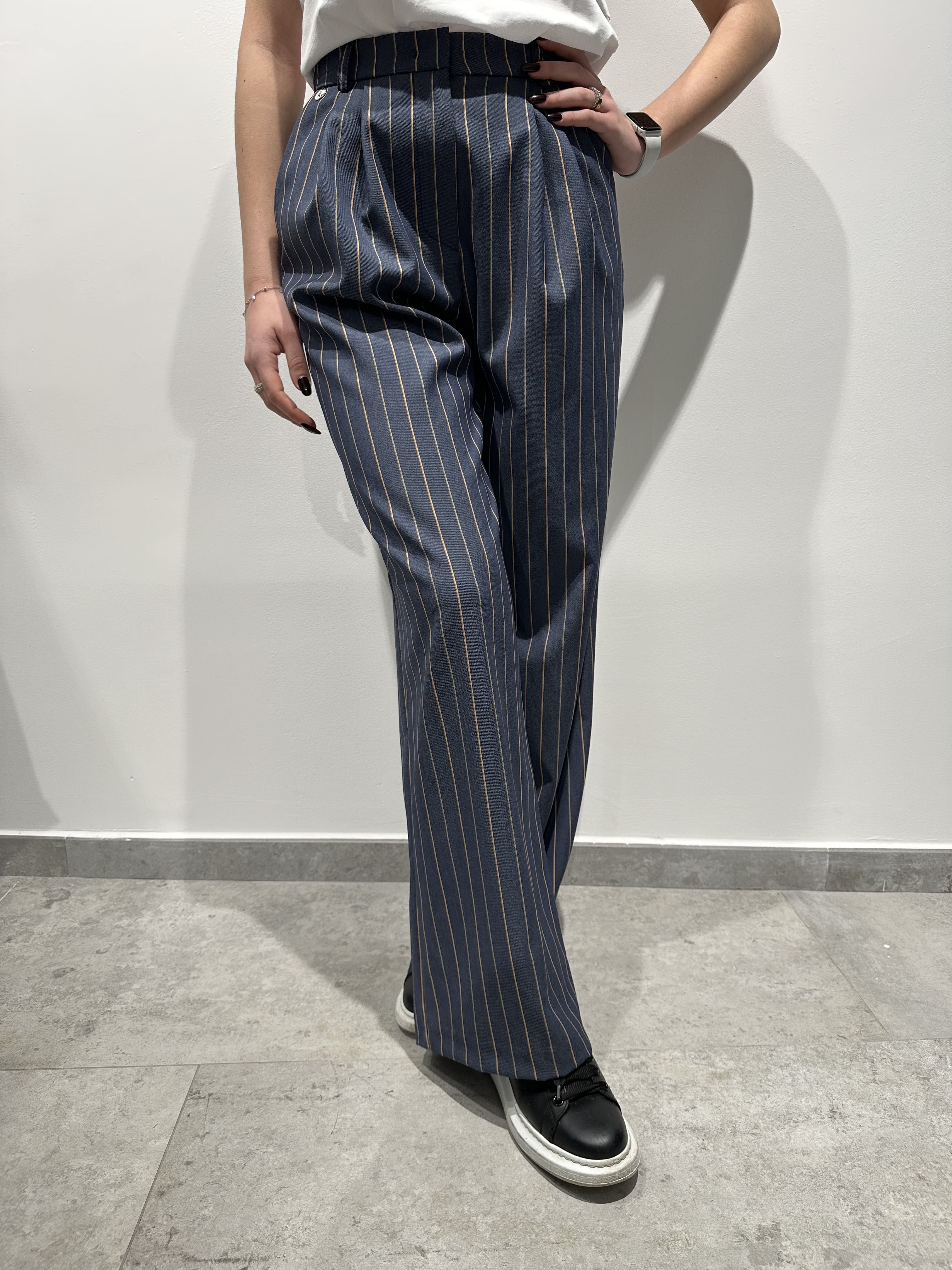 Pantalone Kontatto Denim Gessato (7153447272501)
